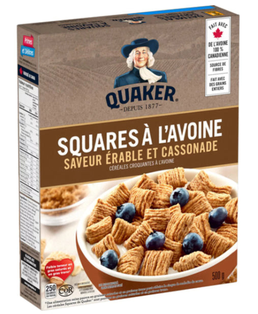 Quaker Oatmeal Squares Cereal Maple and Brown Sugar 500g