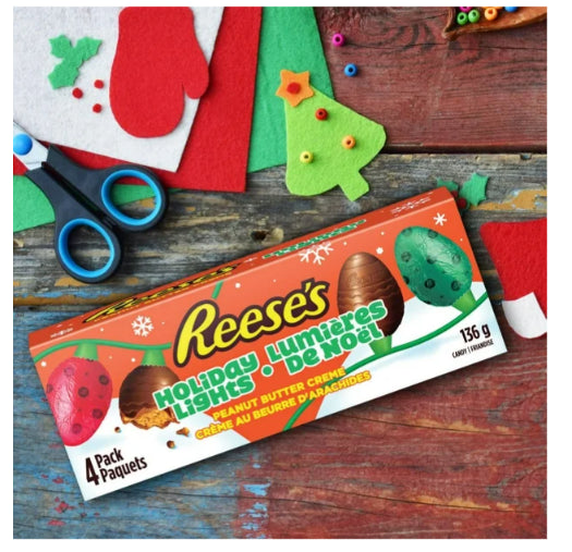 Reese's Holiday Lights Peanut Butter Creme Candy, 4pc, 136g