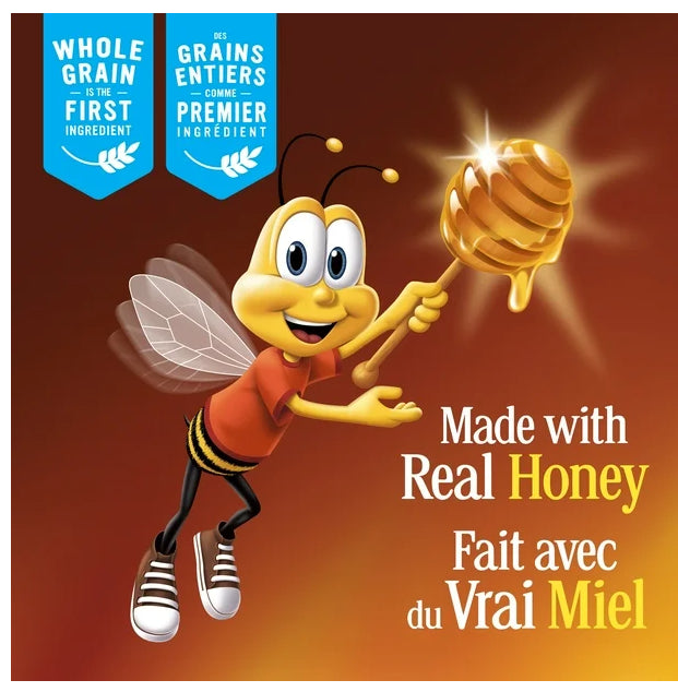 Canadian Honey Nut Cheerios Breakfast Cereal, Family Size, Whole Grains, 725g