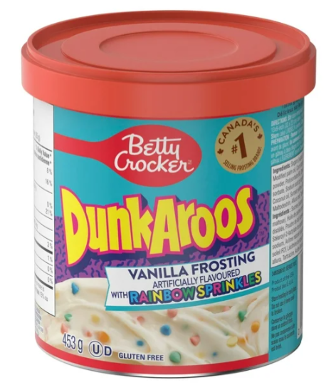 Dunkaroo Icing Betty Crocker DunkAroos Vanilla Frosting With Sprinkles, 453g