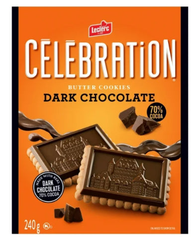 Celebration Butter Cookies with Dark Chocolate, 240g