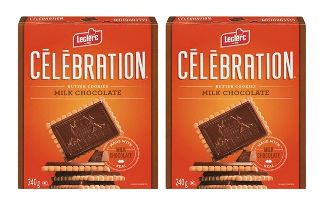 Leclerc Celebration Milk Chocolate Cookies, 8.5oz, 2 Boxes, {Canadian Product}