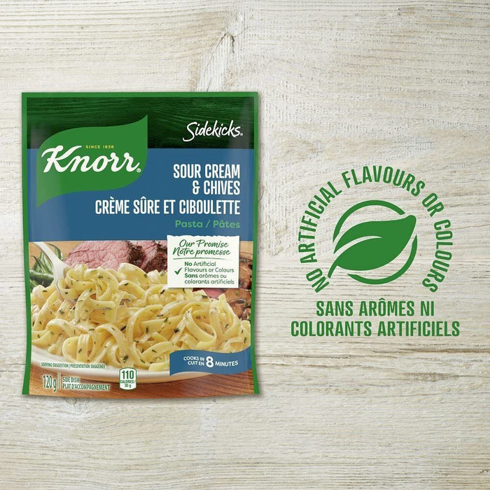 Knorr Sidekicks, Sour Cream & Chives Pasta Side Dish, 120g/4.23oz 8 PACKAGES