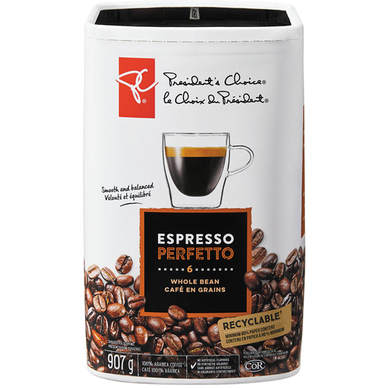 PC Espresso Perfetto Whole Bean Coffee, 907g/32oz