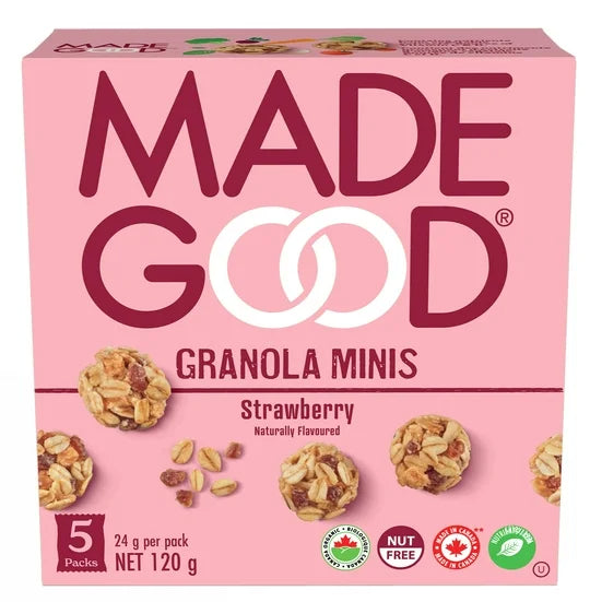 MadeGood Strawberry Granola Minis, 5 x 24g