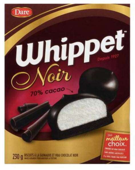 Dare Whippet Noir Cookie 70% Cocoa Dark Chocolate Original 230g