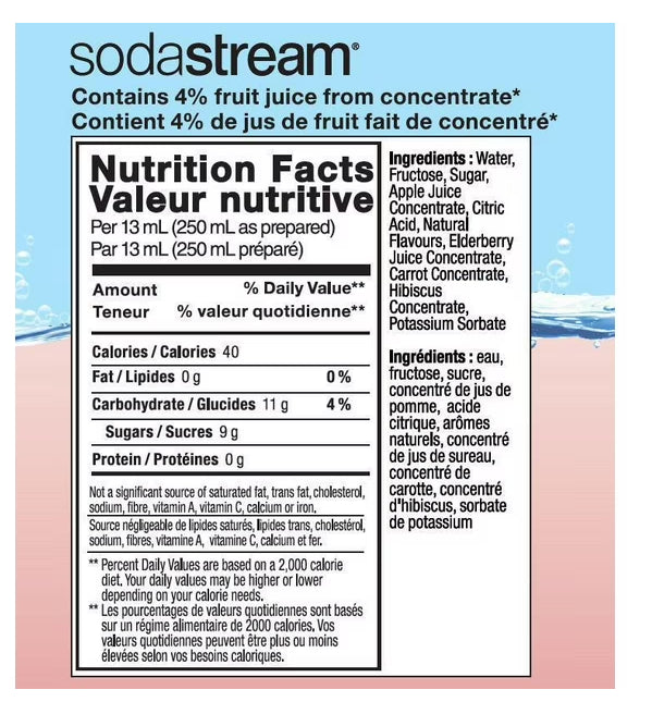 SodaStream Waters, Berry Mix Flavour Drink Mix, 440mL