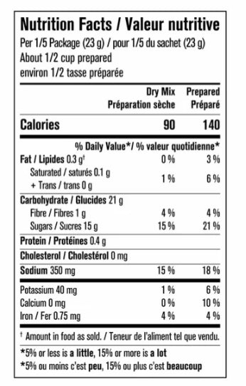 Jell-O Chocolate Instant Pudding Mix, 113g