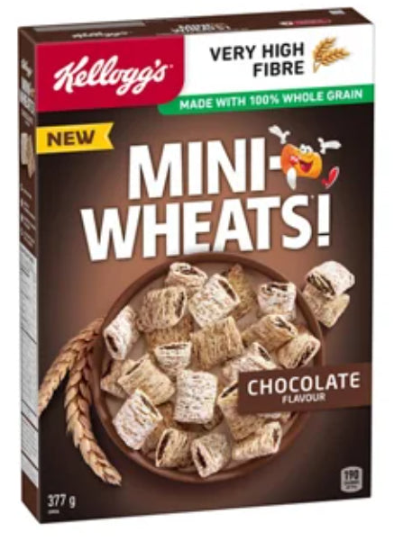 Kellogg's Mini Wheats Chocolate Cereal 377g