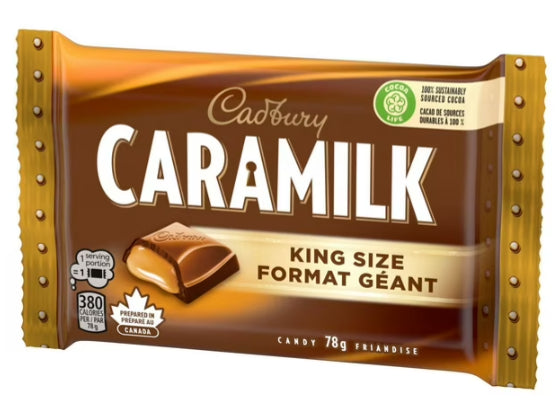 Cadbury Caramilk King Size Caramel Chocolate Bar, 78g