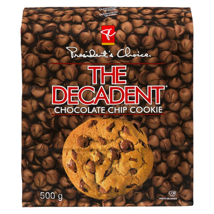 President's Choice The Decadent Chocolate Chip Cookie, 500g