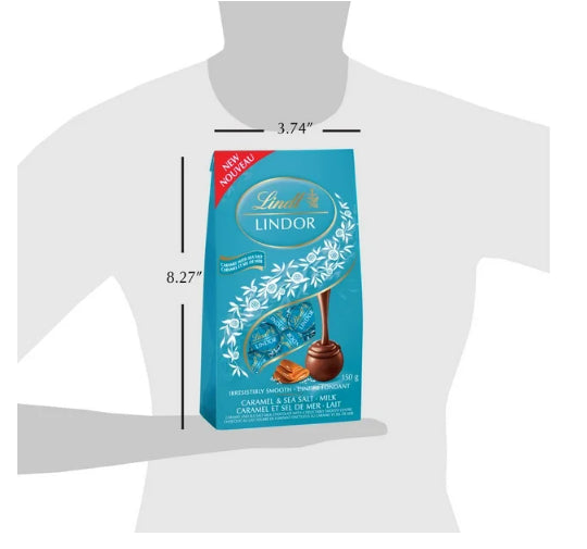 Lindt LINDOR Milk Caramel Sea Salt Chocolate Truffles, 150g