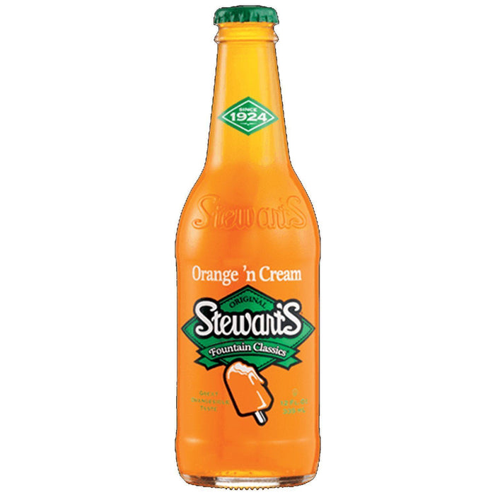 Stewart's Orange & Cream Soda, 12 fl oz Each 12 Glass Bottles