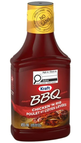 Kraft Chicken & Rib BBQ Sauce, 455ml