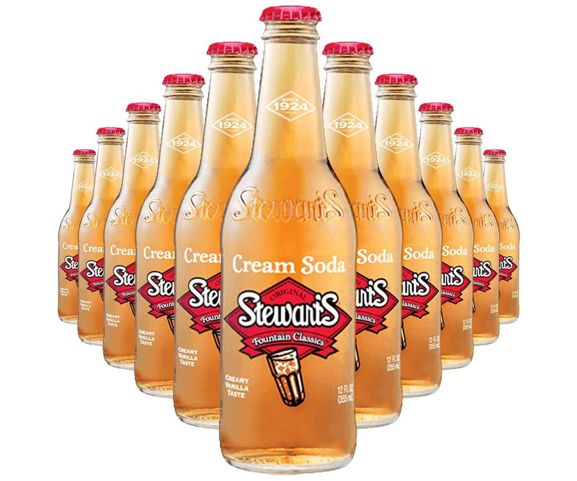 Stewart's Cream Soda, 12 fl oz Each 12 Glass Bottles