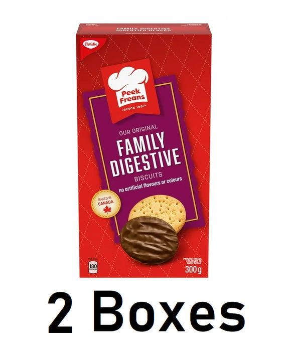 Christie Peek Frean Family Digestive Cookies, 300g/10.6oz Each 2 Boxes