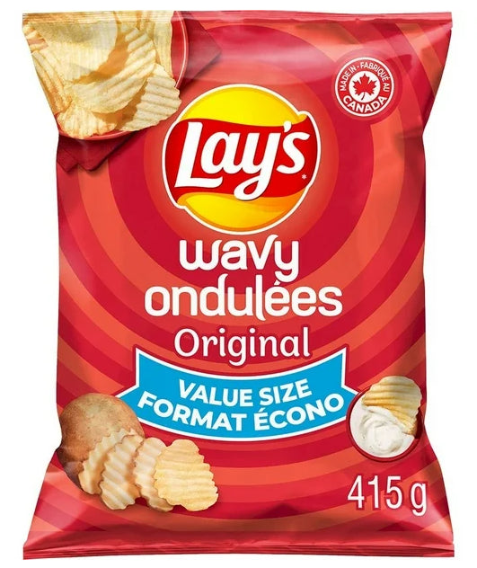 Lay's Wavy Original Potato Chips, 415g