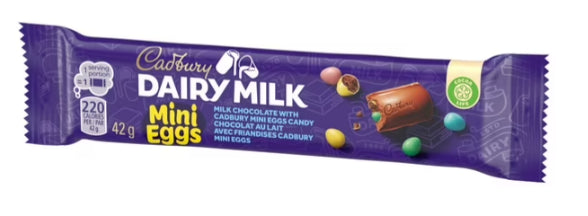 Cadbury Dairy Milk, Milk Chocolate Minis with Cadbury Mini Eggs Candy 42g