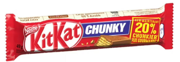 Nestle Canadian Kit Kat Chunky Milk Chocolate Wafer Bar, 49g