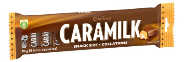 Cadbury Caramilk, Mini Chocolate Candy Bars, Pack of 8, 84g