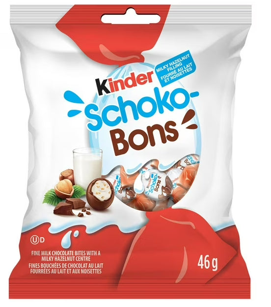 Kinder SCHOKBONS Milk Chocolate with Hazelnut, 46g