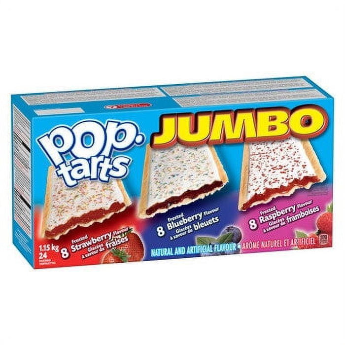 Kellogg's PopTarts Jumbo 24-Count, Strawberry, Blueberry, Raspberry 1.2kg