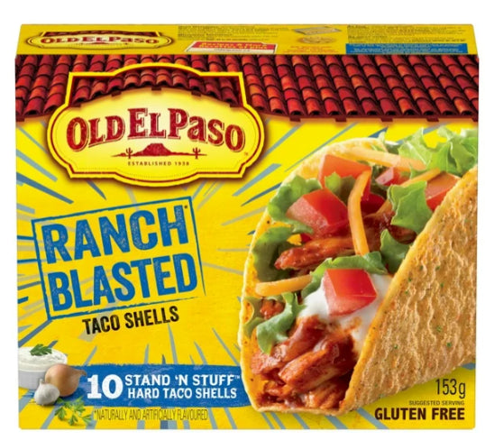 Old El Paso Gluten-Free Ranch Blasted Taco Shells, 153g