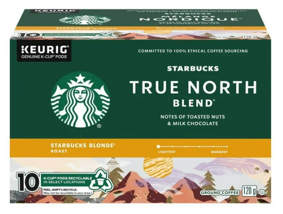 Starbucks Coffee Pods True North Blend 10 K-Cups 120 g