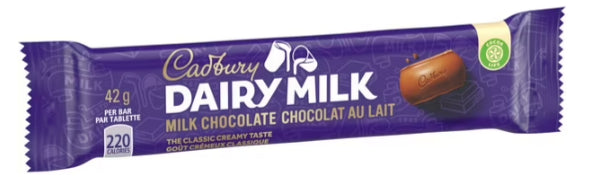 Cadbury Dairy Milk, Milk Chocolate, The Classic Creamy Taste, Chocolate Bar, 42g