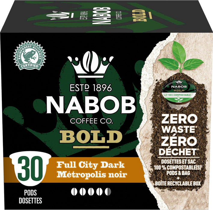 NABOB Full City Bold Dark Coffee K-Cup Pods, 292g, 30 Count