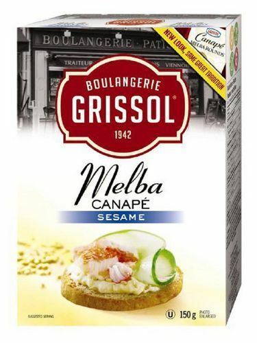 Boulangerie Grissol Melba Canape Sesame Crackers 150g Each 4 Boxes