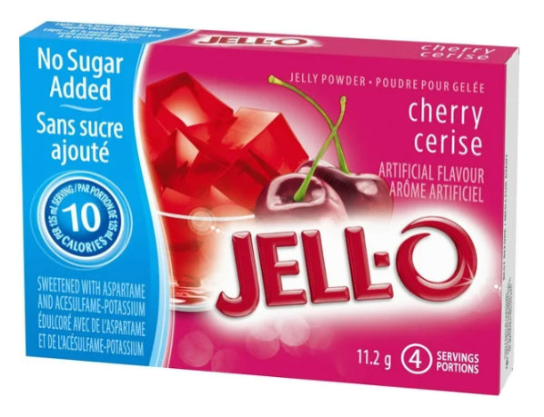 Jell-O Cherry Jelly Powder Light, Gelatin Mix, 11.2g