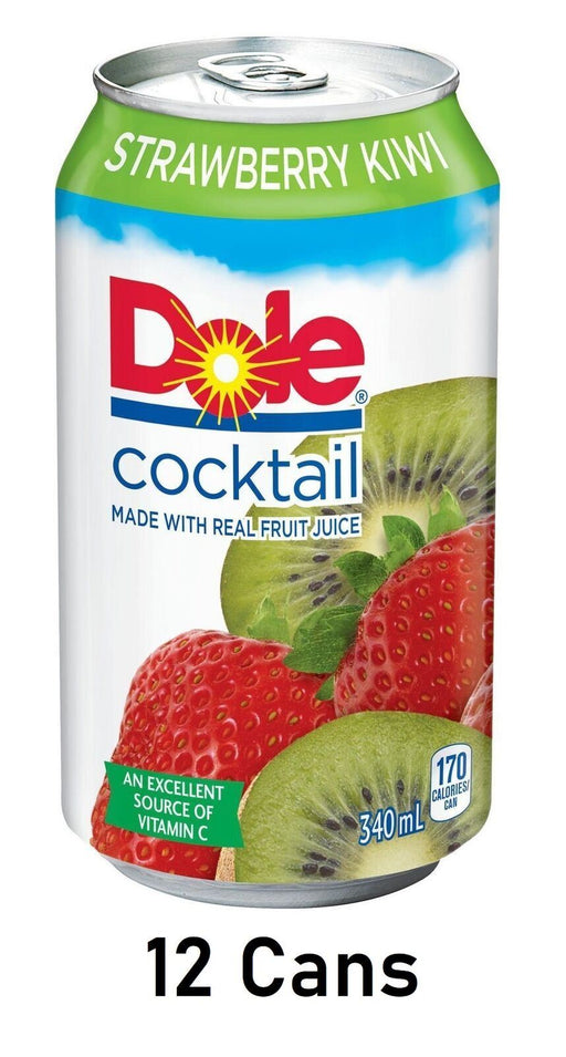 Dole Strawberry Kiwi Fruit Juice 340ml/ 11.5oz Each 12 Can Case - CanadaGrocery