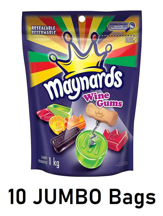 Maynards Wine Gums Gummy Candy, 1kg/2.2lbs Each 10 Jumbo Bags