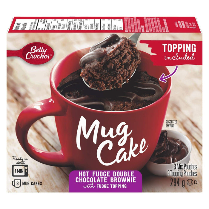 Betty Crocker Mug Cake Hot Fudge Double Chocolate Brownie 10.3oz