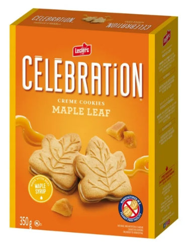 Celebration Leclerc Maple Leaf Creme Cookies, 350g