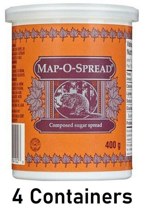 Map-O-Spread Sweet Composed Sugar Spread 400g Each 4 Containers From Canada