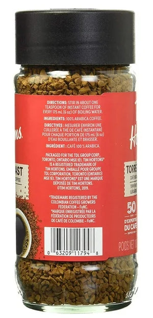 Tim Hortons Light Roast Premium Instant Coffee, 100g