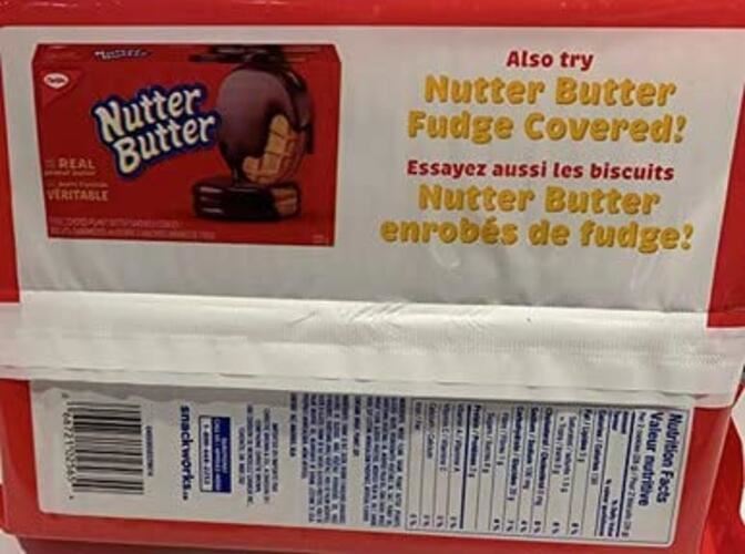 Nutter Butter Sandwich Cookies, 453g/16 oz, Two Family Size Packages