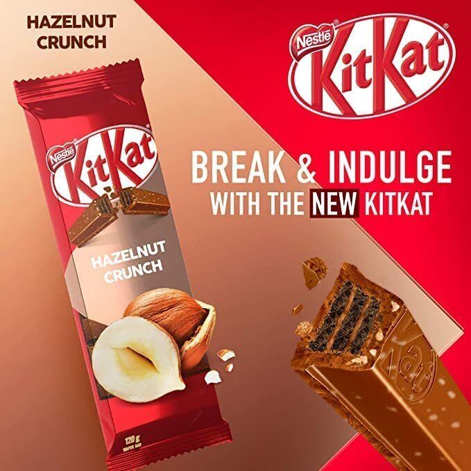 Kit Kat Hazelnut Crunch Wafer Bar 4.2oz, 3 Bars, CANADIAN {1-5 DAY SHIPPING}