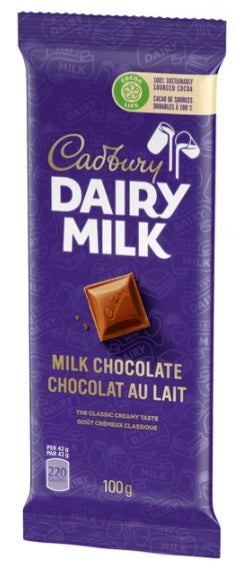 Cadbury Dairy Milk, Milk Chocolate, 100g