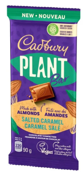 Cadbury Plant Bar Salted Caramel Chocolate Bar, 90g