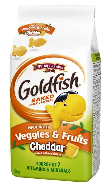 Goldfish Made with Veggie and Fruit Cheddar Crackers, 180g