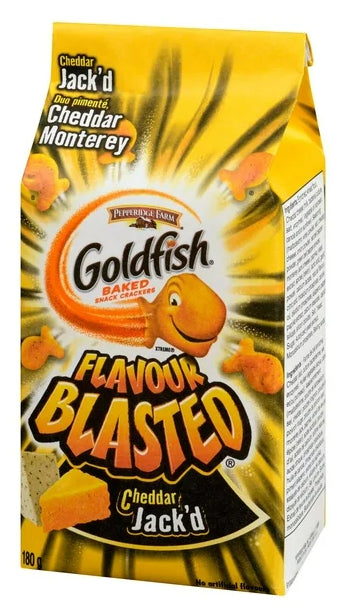 Goldfish Cheddar Jack'd Flavor Blasted, Crackers, 180g