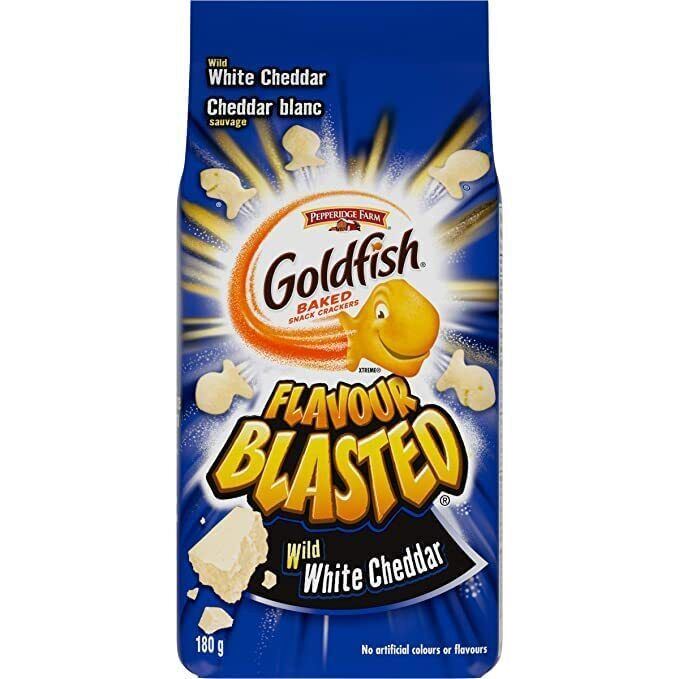 Goldfish Flavor Blasted Wild White Cheddar Crackers, 180g/6.3oz, 3 BAGS