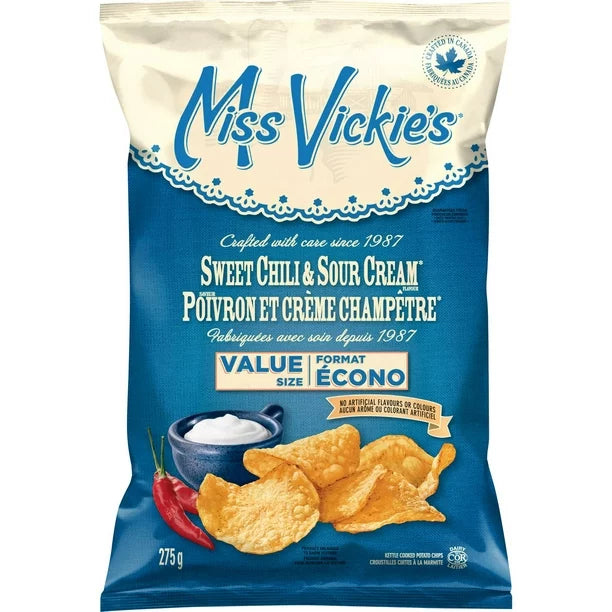 Miss Vickies Kettle Cooked Sweet Chili & Sour Cream Potato Chips, 275g/9.7oz