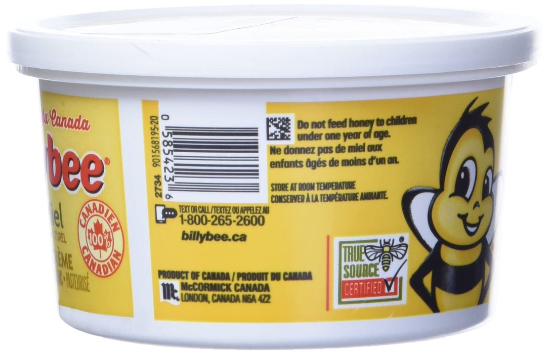 Billy Bee, Pure Natural Honey, Creamed White, Tub, 500g/17.6oz