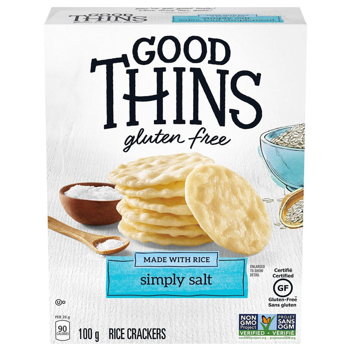 Good Thins Rice Thins Simply Salt Saltines, 100g/3.5oz,