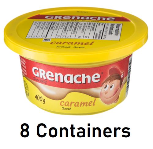 Grenache Caramel Sweet Spread 400g/14oz Each 8 Containers