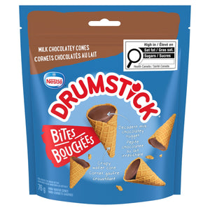 Drumstick Bites Decadent Milk Chocolatey Mini Wafer Cone Bites, 76g